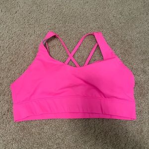 Zyia hot pink light n tight sports bra